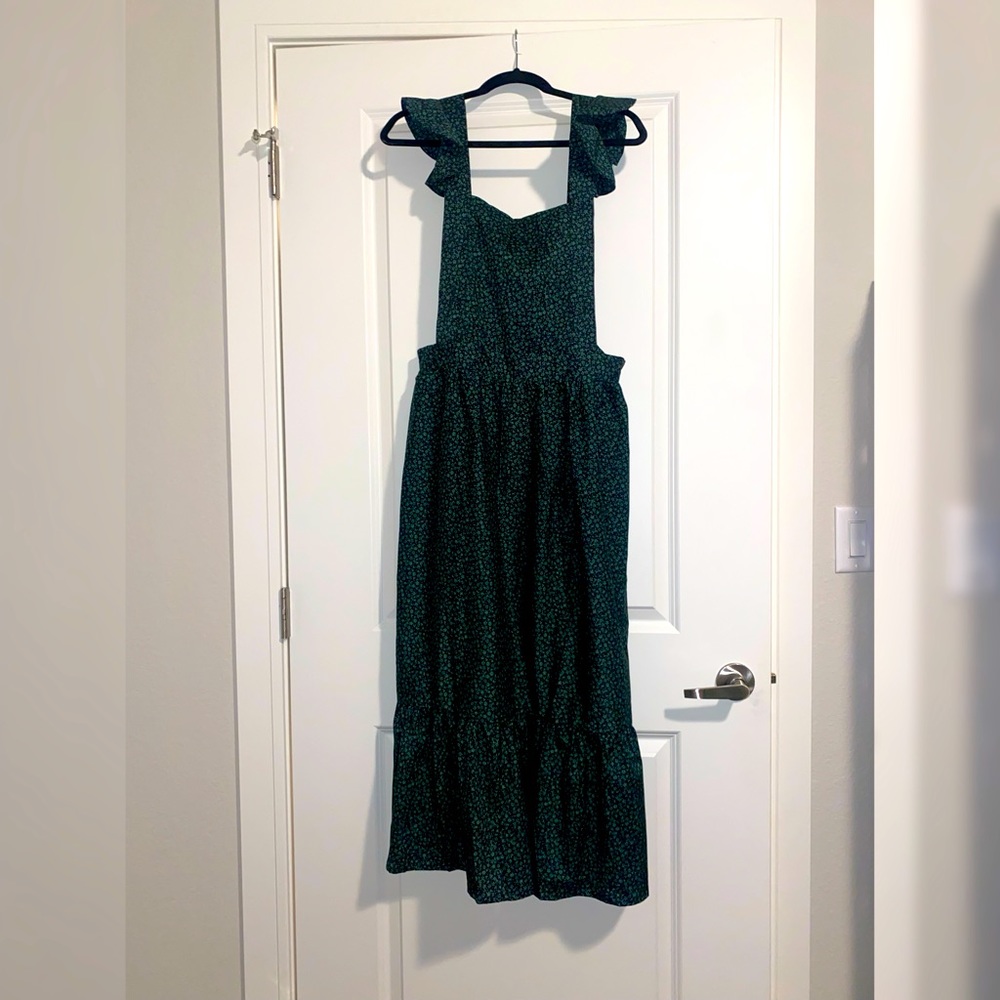 Aly Daly green floral print dress size Large